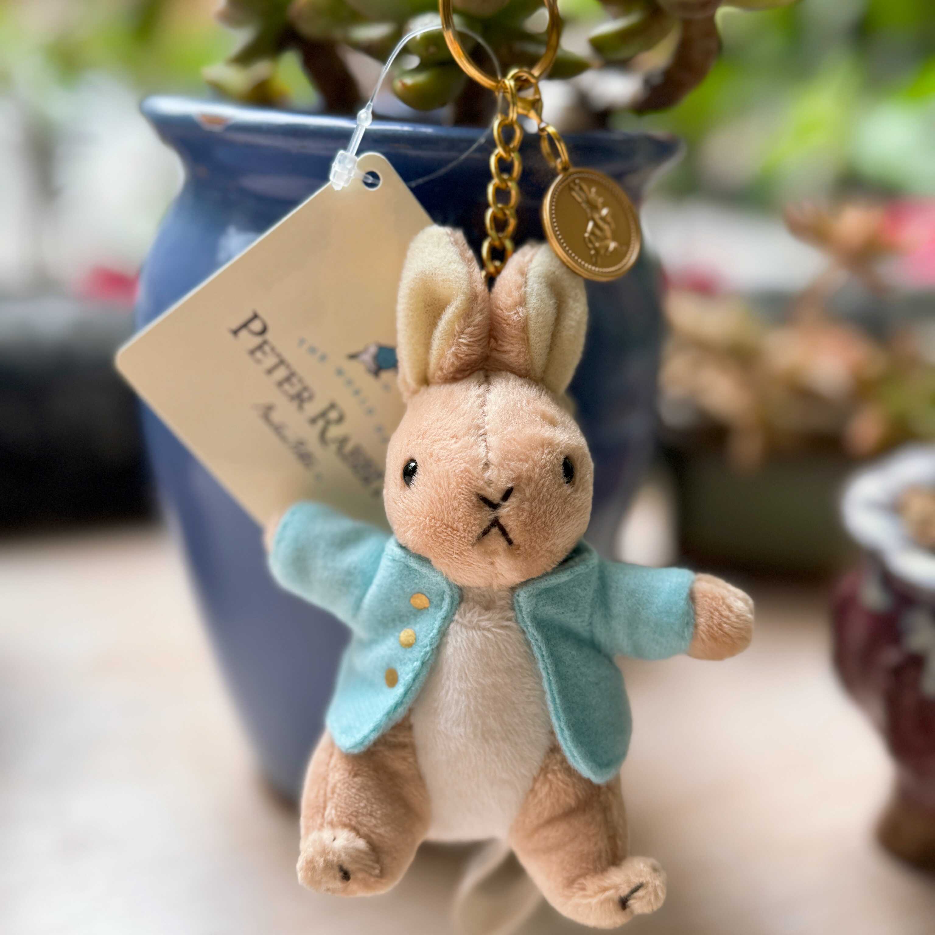 日本正版Peter Rabbit彼得兔本杰明兔子毛绒玩具钥匙扣挂件包挂饰