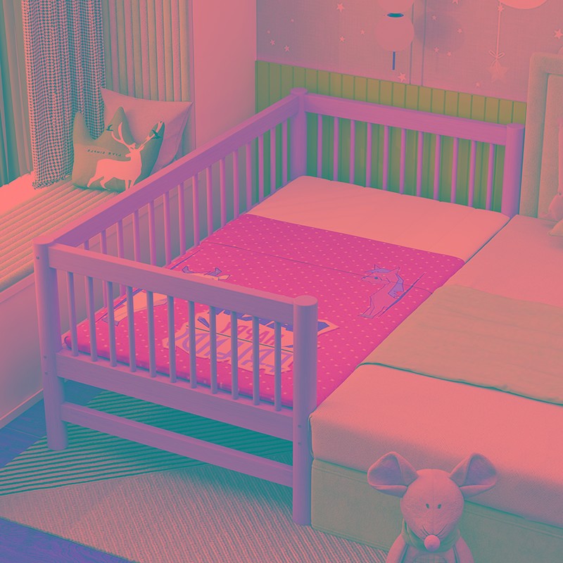。婴儿床实木儿童床男孩女孩宝宝床安全加加O护栏榉木拼床接高宽