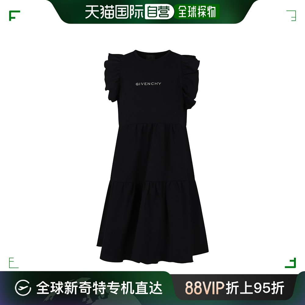 香港直邮潮奢 Givenchy 纪梵希 女童徽标镂空连衣裙童装