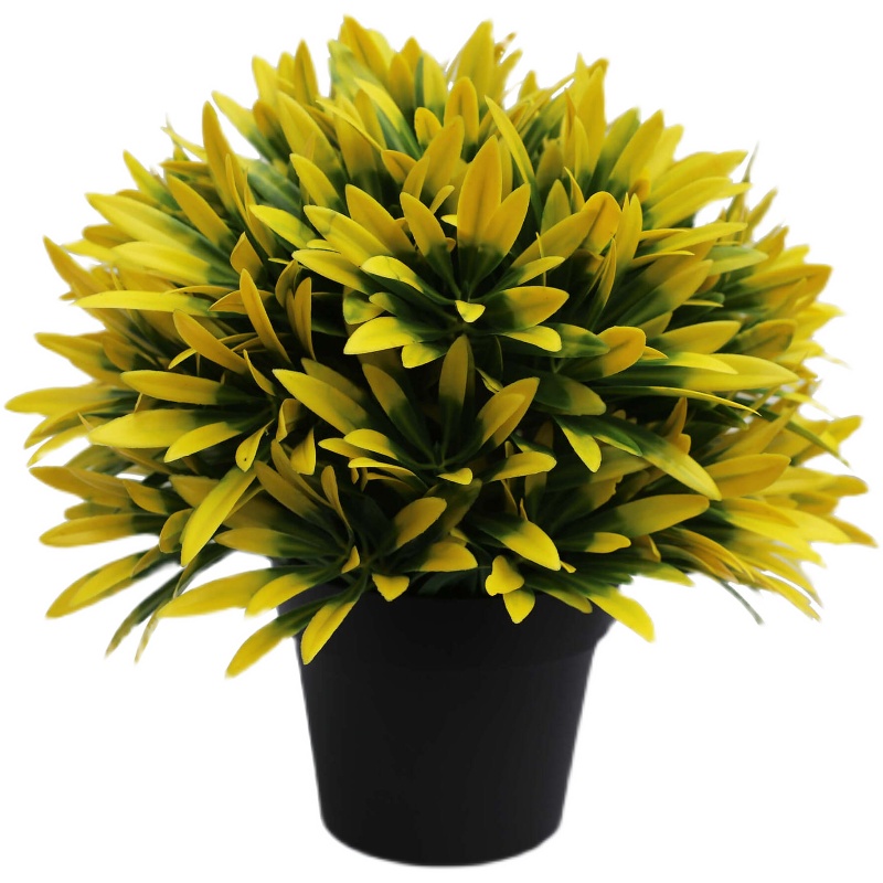 仿真小盆栽人造装饰黄百合植物抗紫外线假花 20 厘米澳洲本地包邮