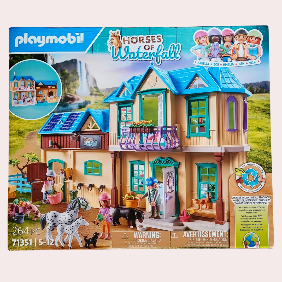摩比世界豪华娃娃屋玩具playmobil马驹动物养马农场 儿童生日礼物