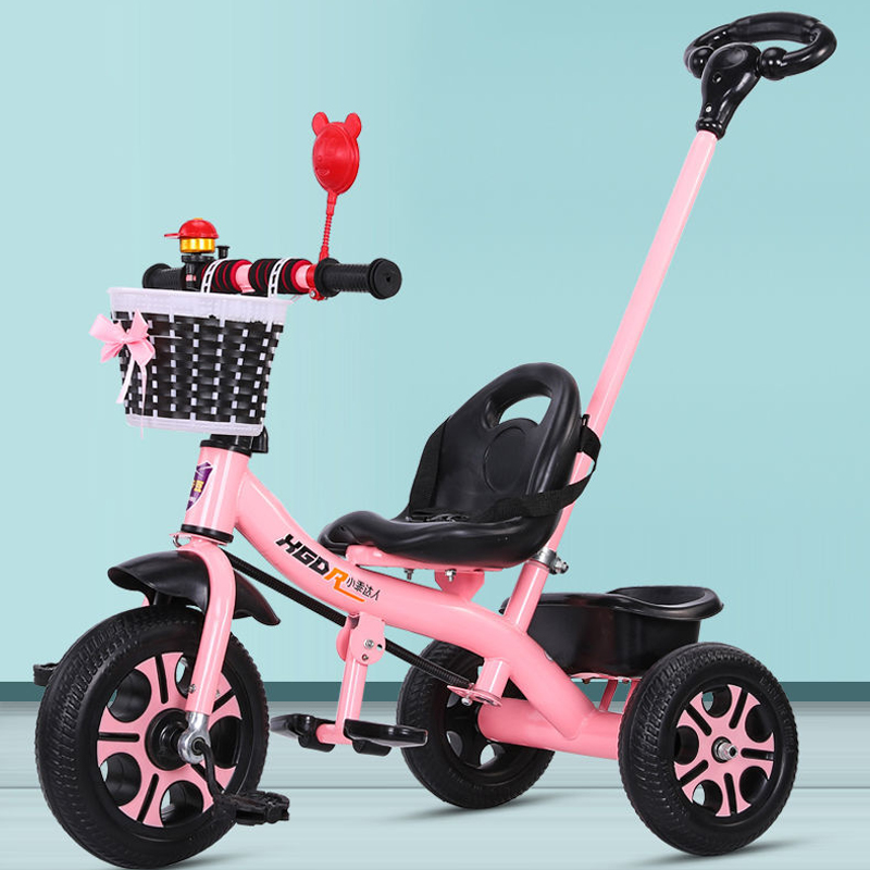 进口儿童三轮车脚踏车宝宝手推车小孩自行车1-5-8岁男女宝宝单车