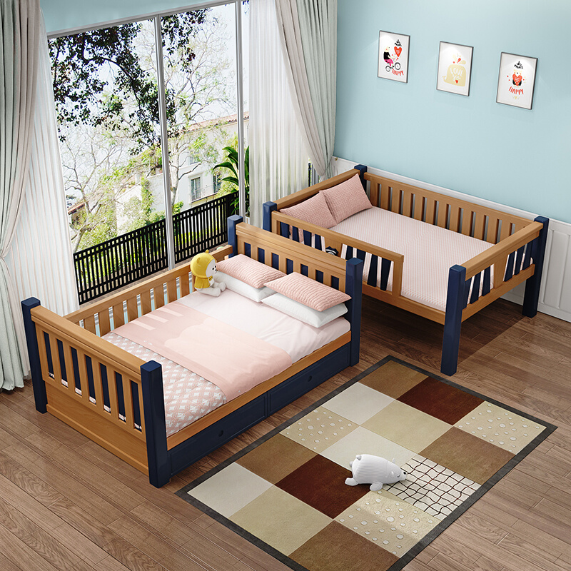 实木高低床可拆分儿童上下铺双层床子母床简约平行全实木上下床