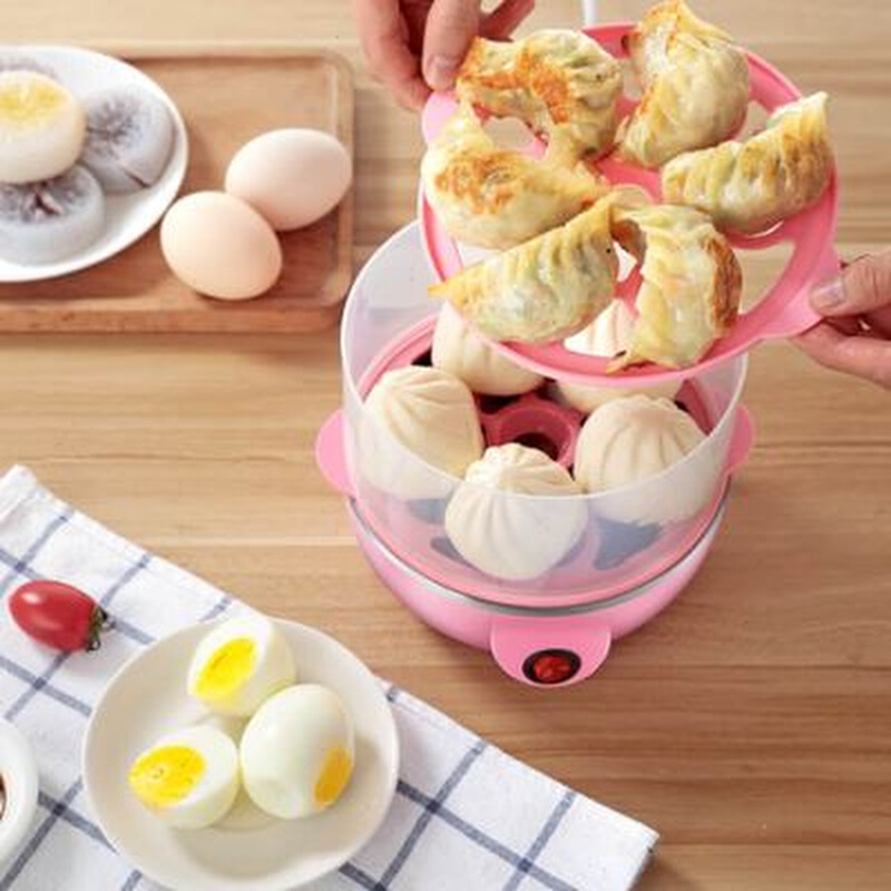 宝宝早餐家用蒸蛋器单双层多功能煮蛋器自动断电蒸鸡蛋羹机