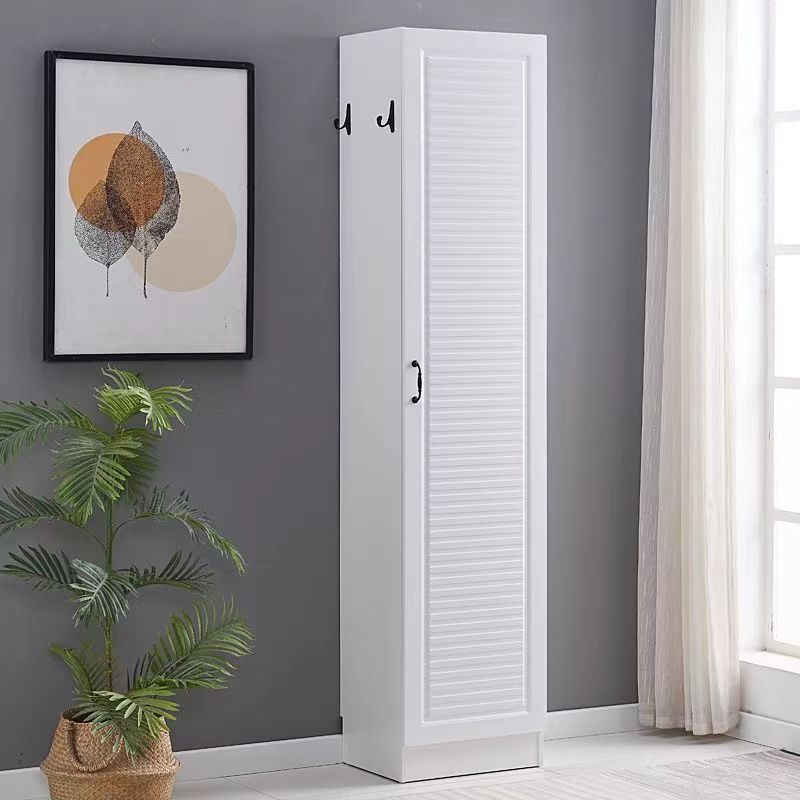 进门鞋柜家用门口门厅柜小户型窄柜高立式多功能白色储置物柜安装