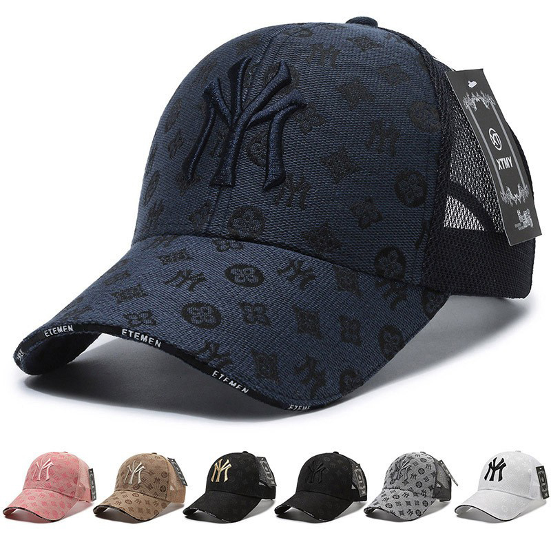 MLBLEATOO男女同款帽子2024夏季新款单网镂空透气棒球帽鸭舌帽子