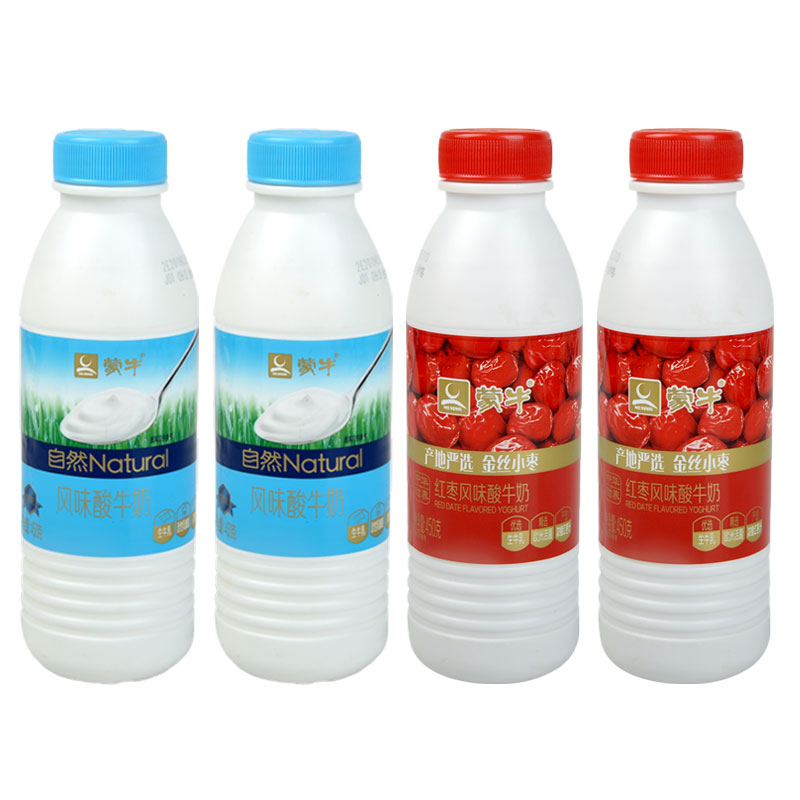 蒙牛生牛乳原味红枣酸奶450g风味酸奶发酵乳红枣桶酸瓶装酸奶