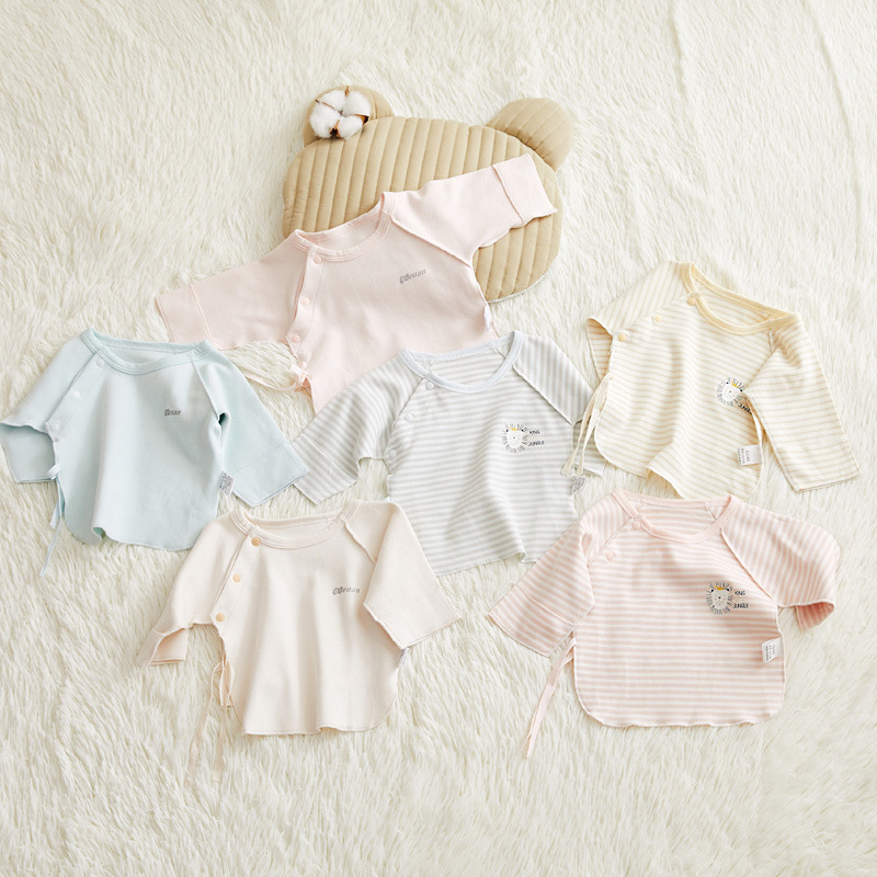 新生儿半背衣0-3个月宝宝和尚服宝宝上衣初生婴儿衣服秋冬a类纯棉