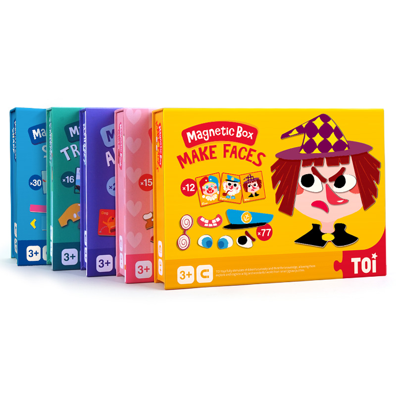 TOI磁力拼图儿童磁力书磁铁书3-4-5-6岁宝宝男孩女孩益智早教玩具