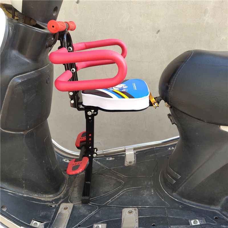 推荐电动机车儿童座椅前置可折叠 踏板电动车小孩宝宝婴儿安全座