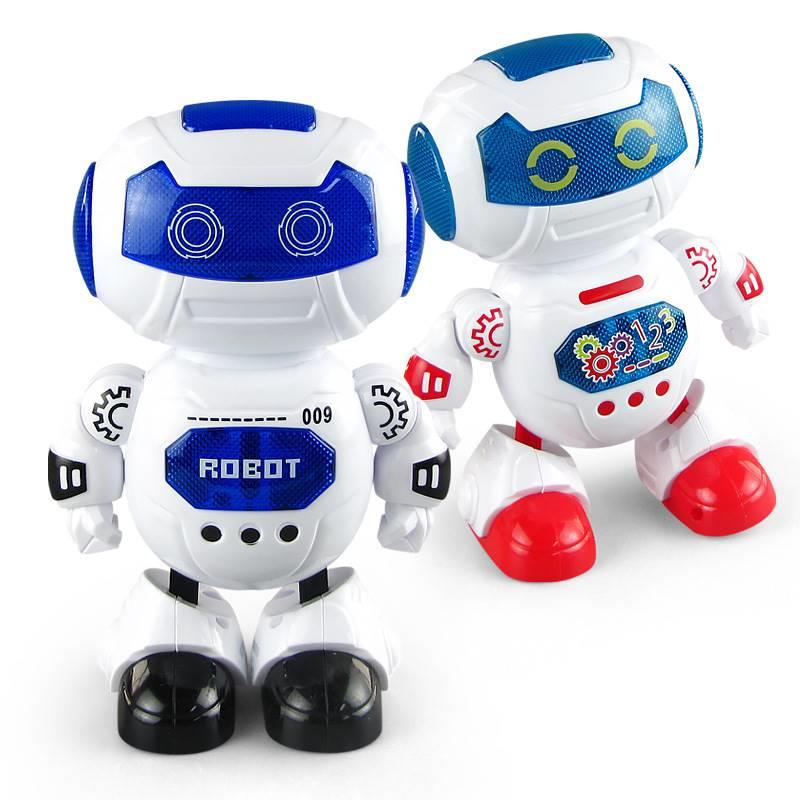 电动新款智能儿童旋转会唱歌发光机器人男孩1-4岁3女宝宝礼物玩具
