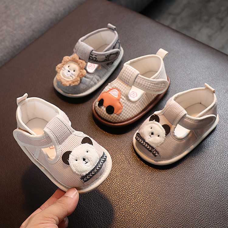 八个月宝宝鞋学步鞋秋季1岁婴儿鞋女软底手工布鞋家居10地板室内