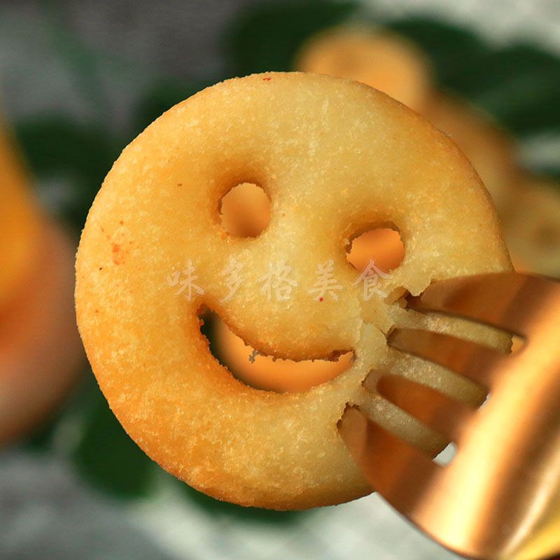 麦肯表情薯1.5kg开心笑脸薯儿童土豆饼冷冻薯条小圆薯小吃半成品