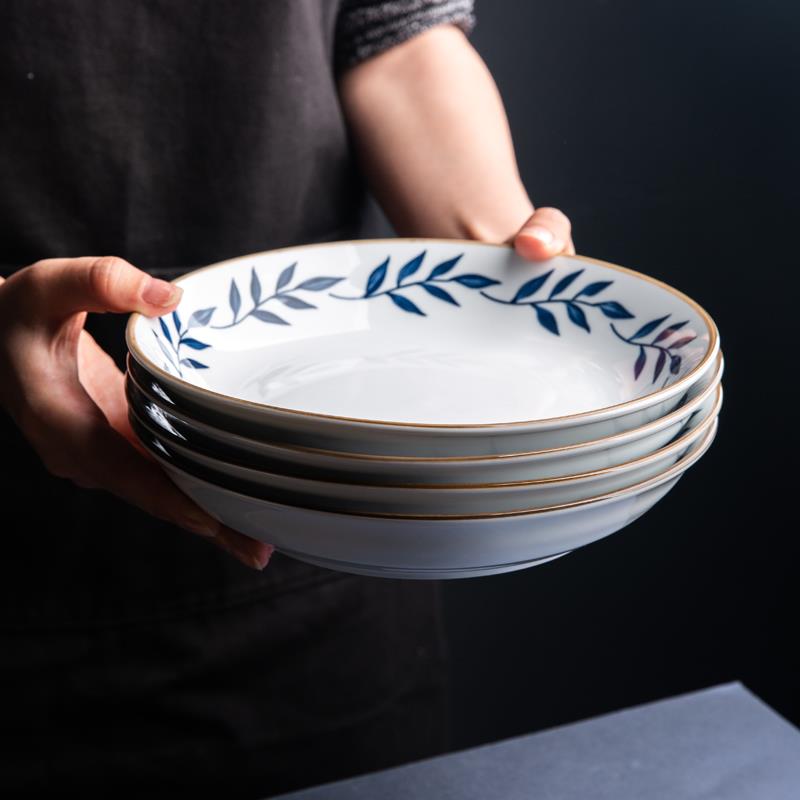 绘市集日式盘子菜盘深盘家用陶瓷汤盘饭盘饺子盘2022新款套装组合