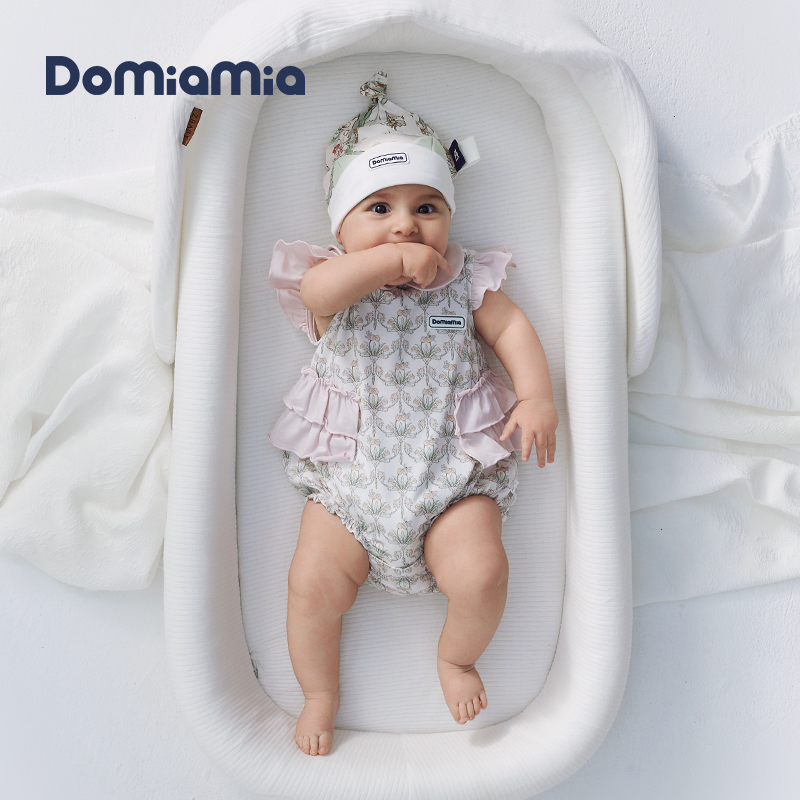 Domiamia女宝宝包屁衣新生儿婴儿衣服夏季小月龄外出小公主哈衣