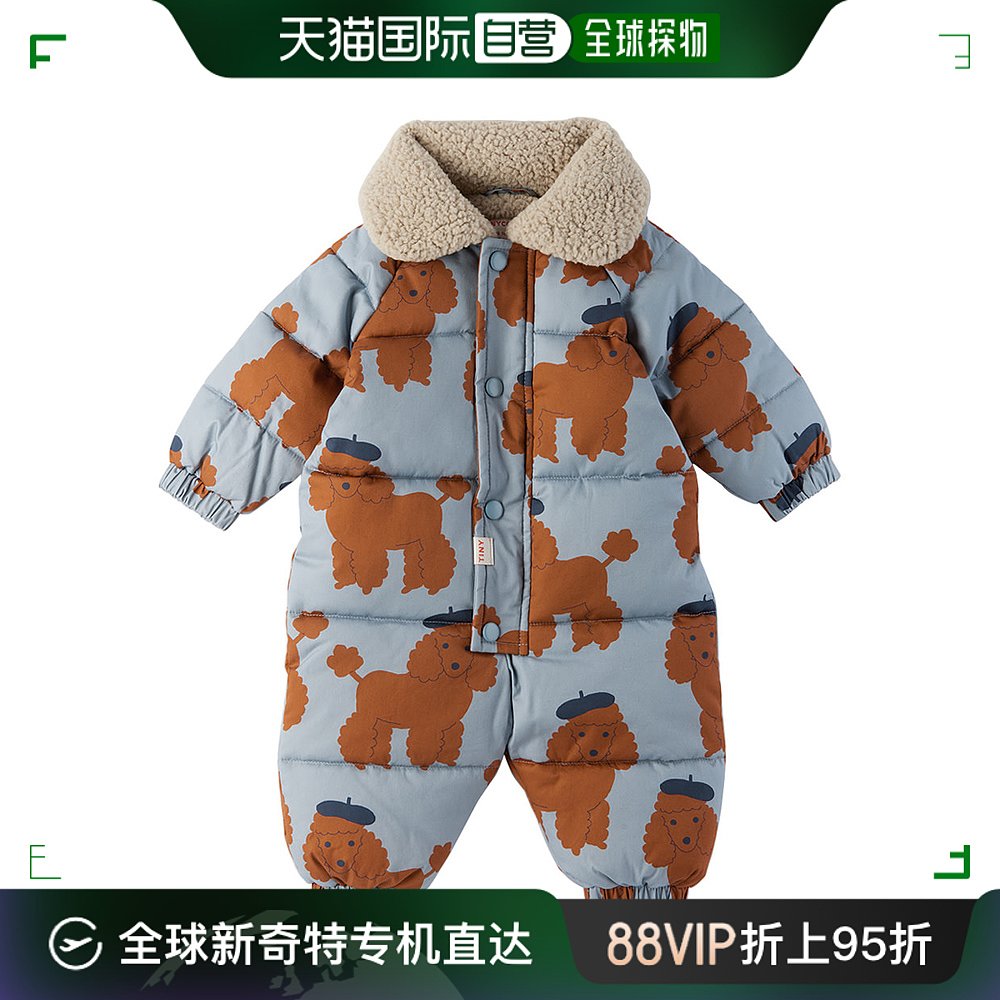 香港直邮潮奢 tinycottons 女童 蓝色 Poodles 婴儿连体外套童装