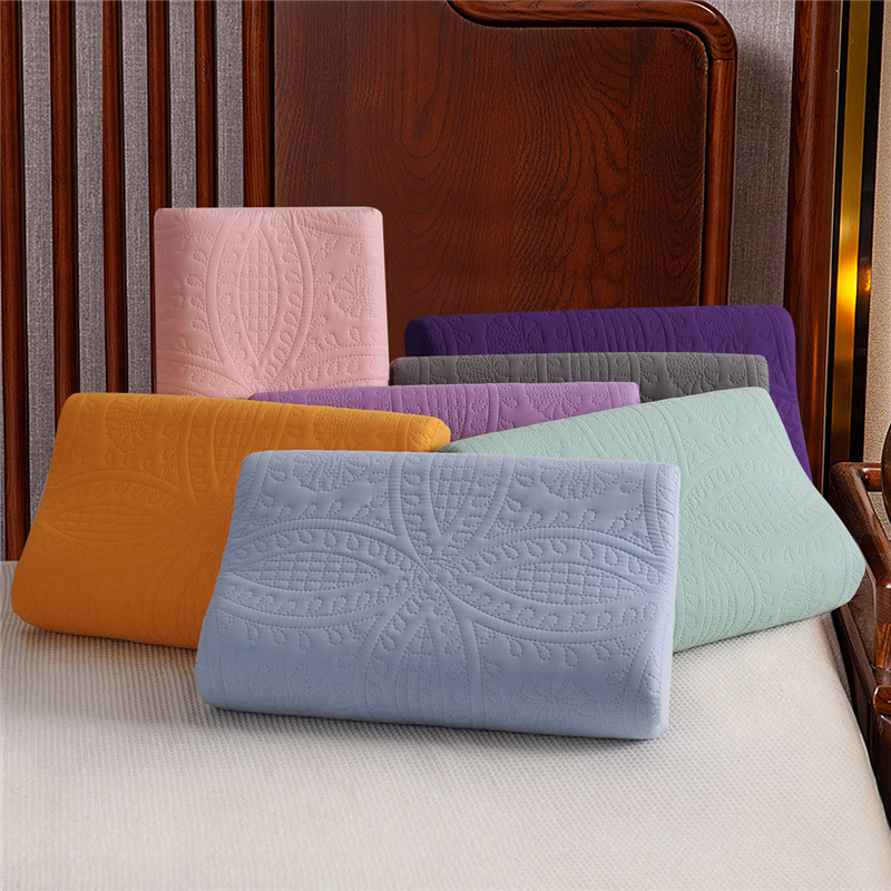 单人儿童乳胶枕巾枕头套防水泰国乳胶枕橡胶枕记忆枕枕套一只装