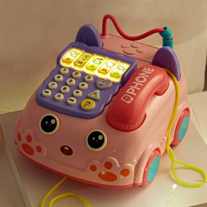 婴儿童玩具仿真电话机幼儿宝宝音乐手机益智早教1一2岁女孩3个月6