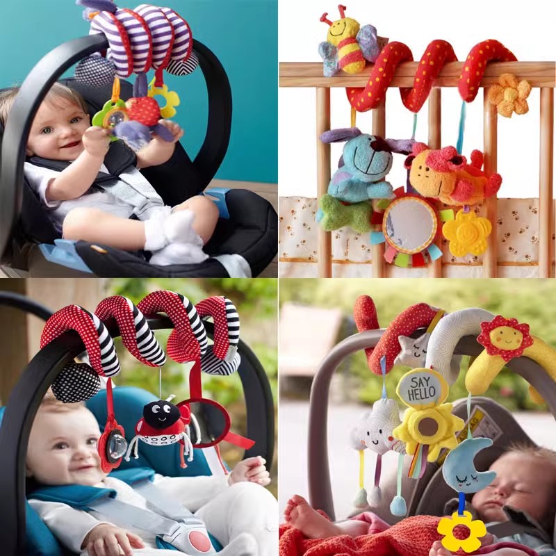 婴幼儿床绕婴儿车绕车挂摇铃宝宝玩具 0-3岁新生挂件遛娃神器玩具
