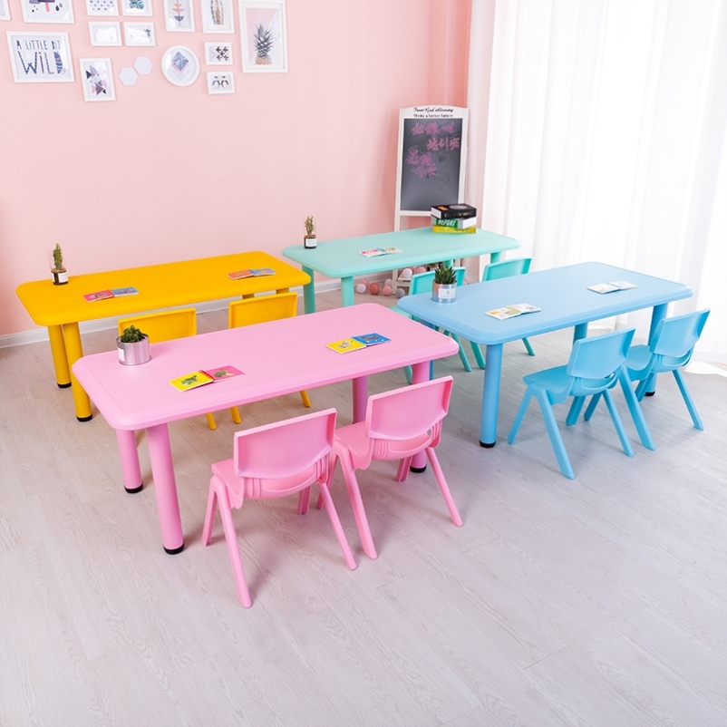 幼儿园桌椅儿童桌子套装宝宝玩具桌家用塑料桌学习桌长方形小椅子