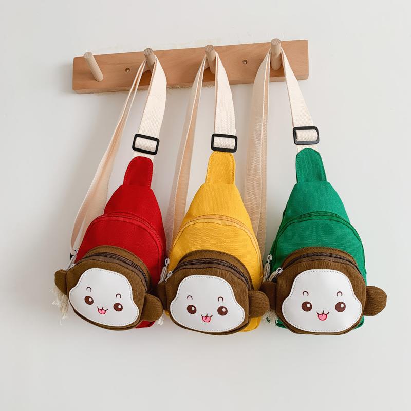 速发女童背包夏季可爱卡通小猴子洋气小包包儿童斜挎包男女宝宝单