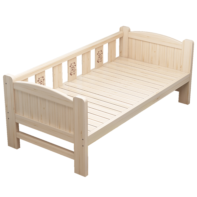 床实木儿童带护栏拼接ET001人小床男孩单床床边宝宝加宽床婴儿拼