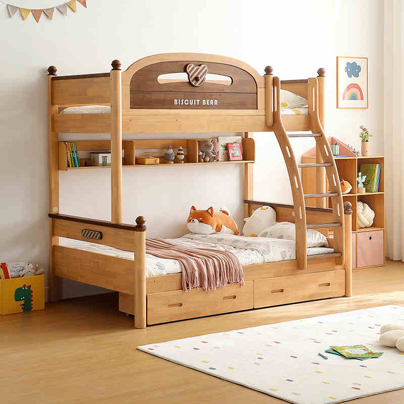林氏木业上下铺双层床全实木上下床小户型儿童床高低床学生子母床