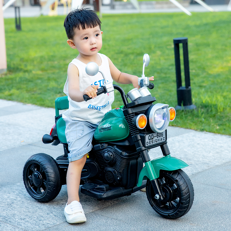儿童电动摩托车可坐人大号充电玩具车2 3 6 岁男女宝宝遥控三轮车