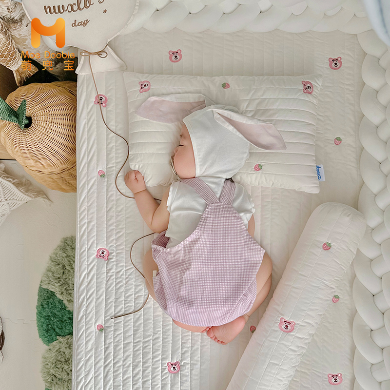 婴儿床床笠床盖拼接床专用小床单纯棉a类幼儿园宝宝床品床垫套罩