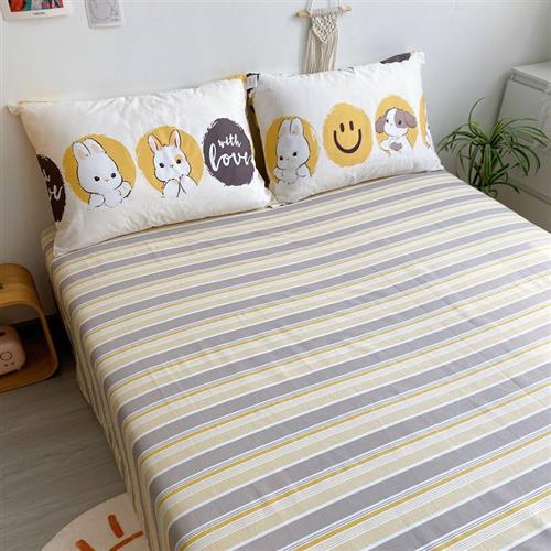 床单单件儿童纯棉卡通单人床1.2米1.5m棉可爱孩双人被单定制