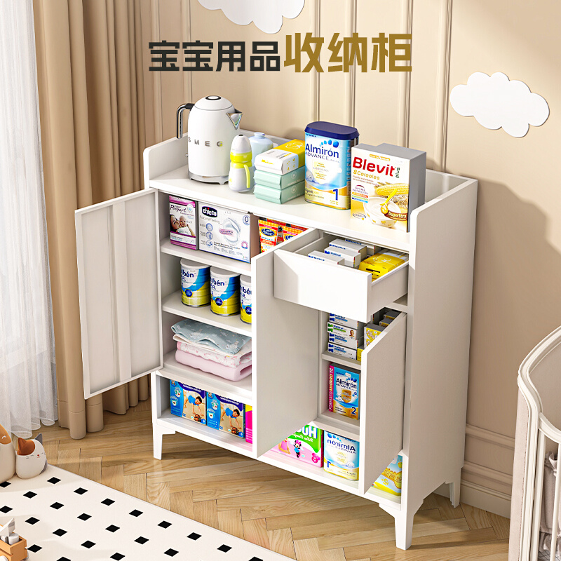 婴幼儿喂养台儿童玩具收纳柜家用落地储物柜宝宝奶粉整理架置物架