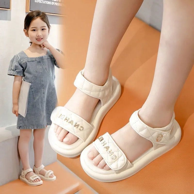 巴拉巴柆韩系女童凉鞋2024夏季新款时尚小女孩儿童鞋女大童软底运