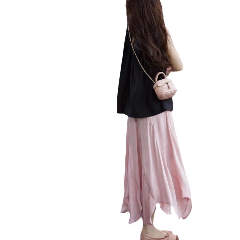 夏装搭配一整套时尚套装裙女韩系露肩无袖背心上衣半身长裙两件套