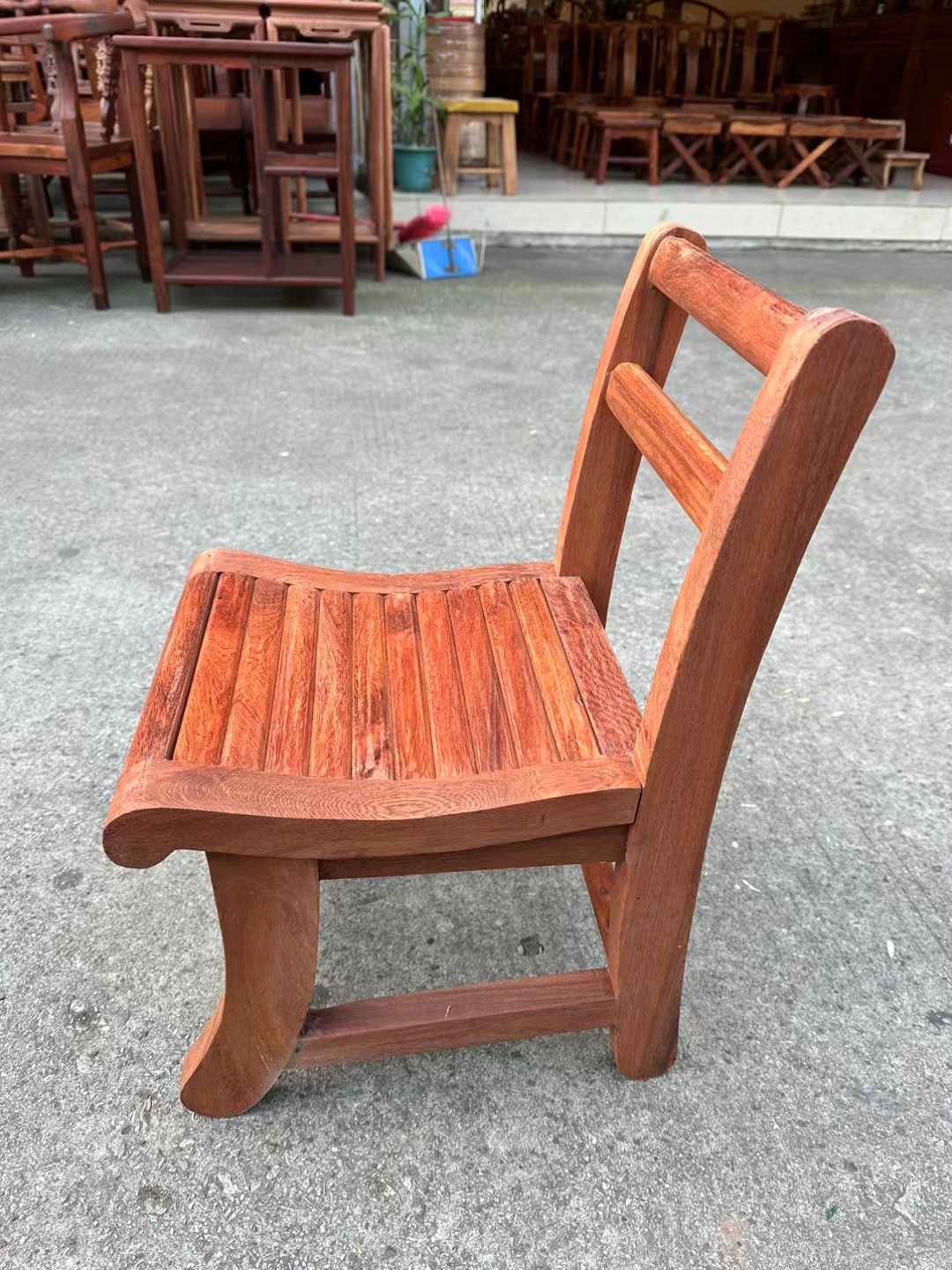 缅甸花梨木小椅子实木儿童靠背椅白胚大果紫檀椅子红木小凳子钓鱼