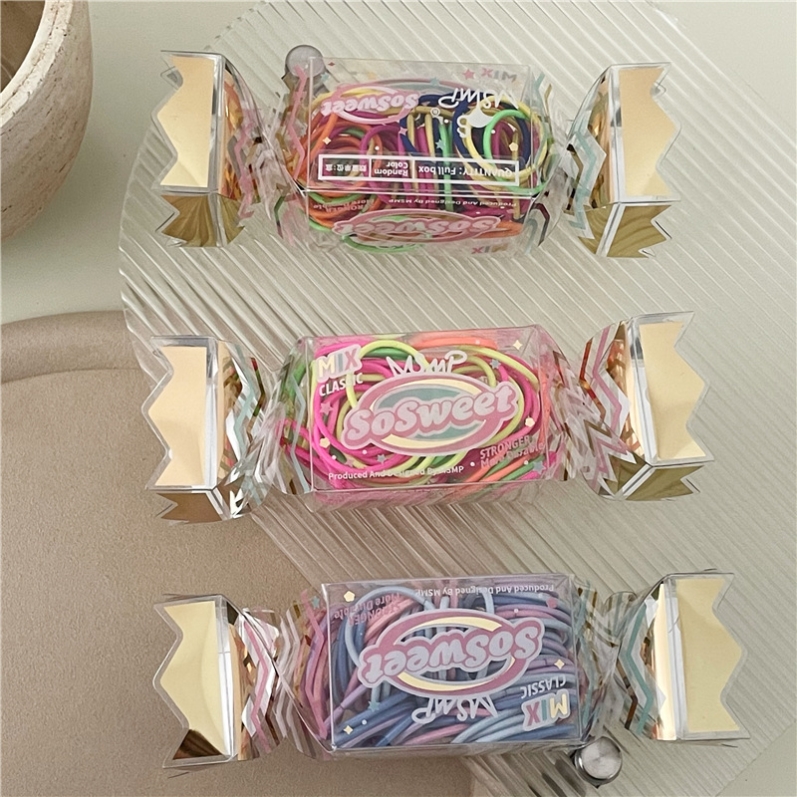 韩版新款可爱糖果包装彩色儿童小皮筋少女绑头发发圈皮筋发绳头绳