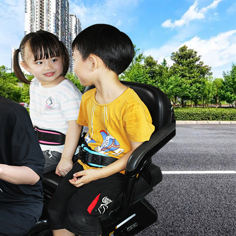 婴儿宝宝绑带简易电动三轮车后排儿童安全带座椅电动车3-12岁通用
