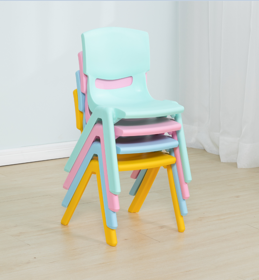 加厚幼儿园椅子塑料靠背儿童宝宝小板凳防滑成人磨砂胶马卡龙浅色
