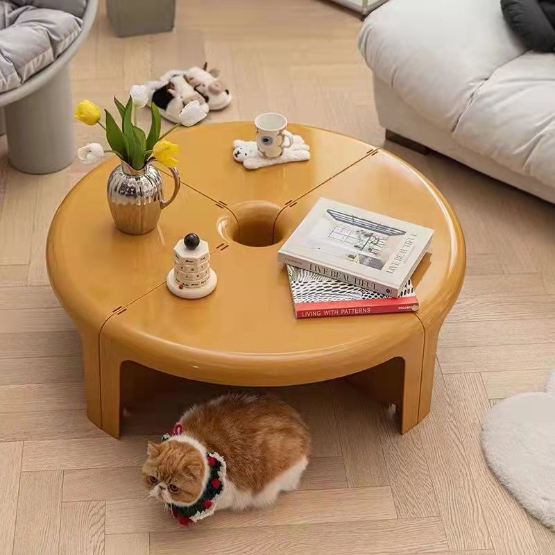 北欧网红ins圆形茶几设计师创意小户型咖啡桌可拆分拼接组合边几