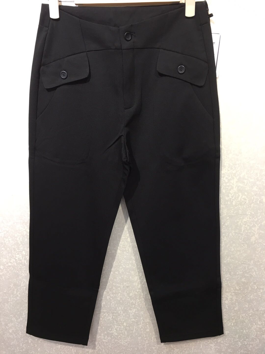 杉帅女裤春秋款2857-黑，欧版休闲裤。略宽裤管小清新。