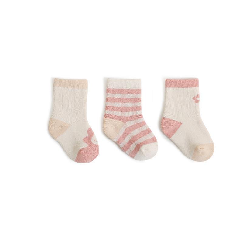 新品袜子婴儿秋冬0-o3月可爱宝宝男女童加厚保暖长筒加绒冬季毛袜