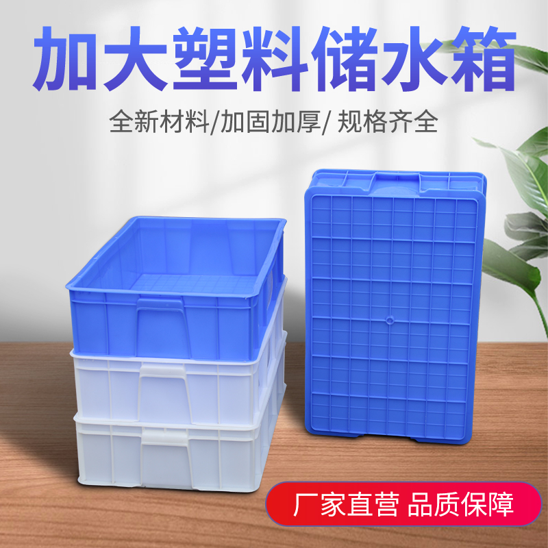 全新食品盒周转箱塑料筐蔬菜水果框蓝白色长方形面包框桃子中转箱