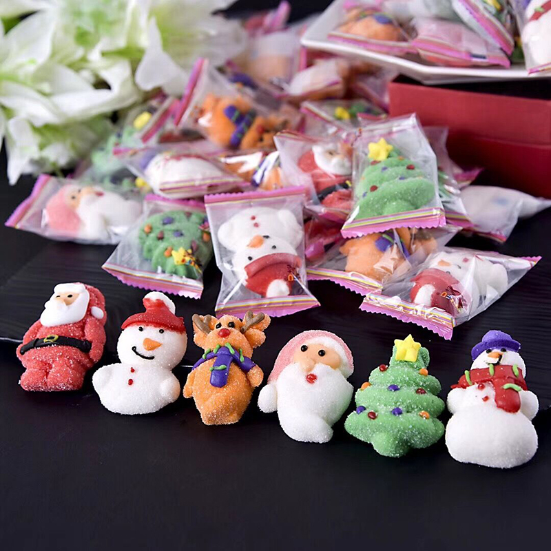 圣诞节糖果创意可爱水果味棉花糖平安夜软糖儿童高颜值袋装饰礼物