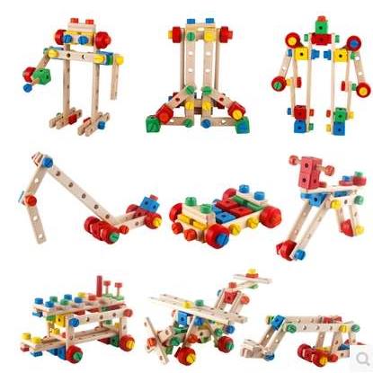 正品多功能百变益智螺母组合积木拆装拼装玩具儿童3-5-6-7岁以上