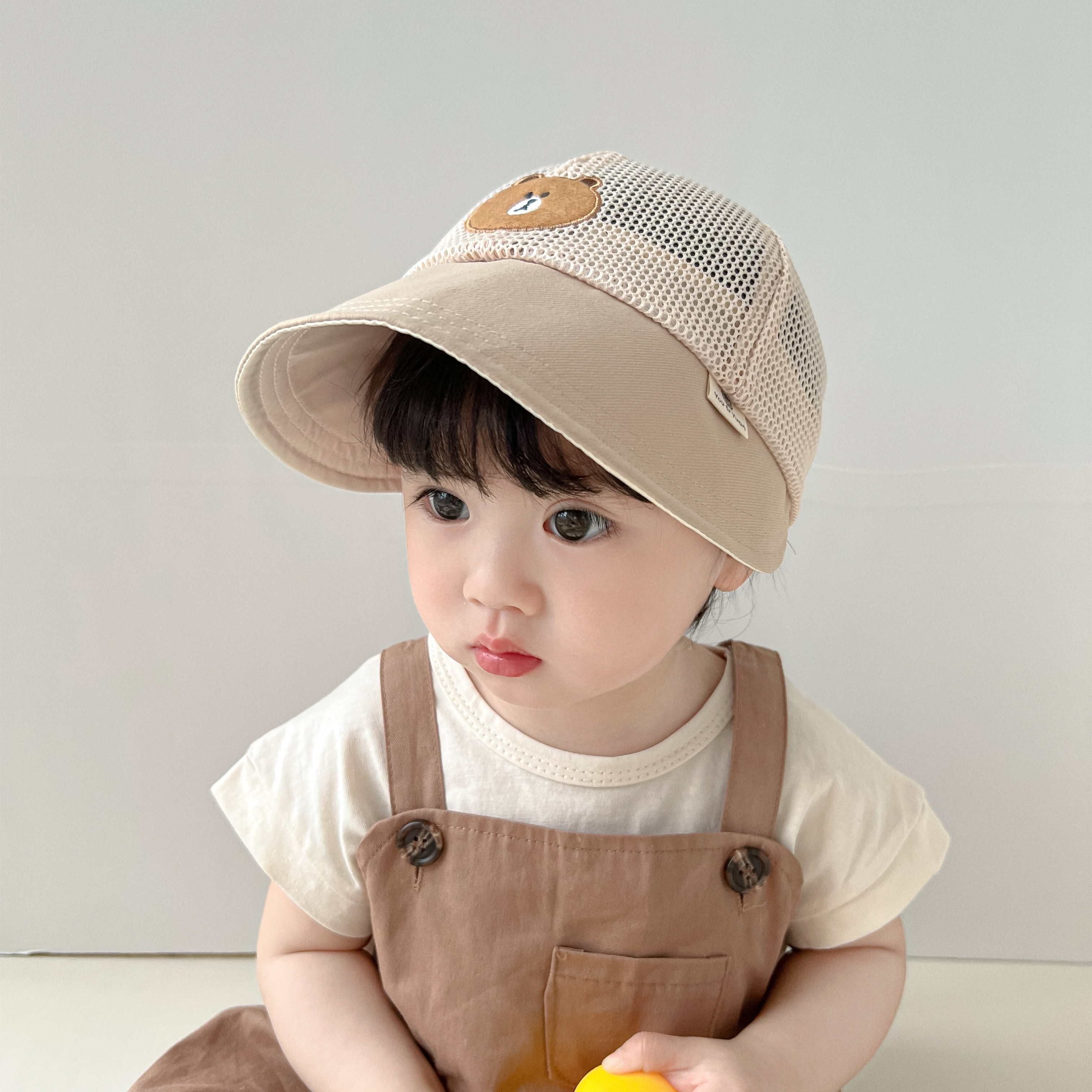 可爱儿童防晒宝宝帽子夏婴儿渔夫帽鸭舌帽薄款透气网眼遮阳季男童