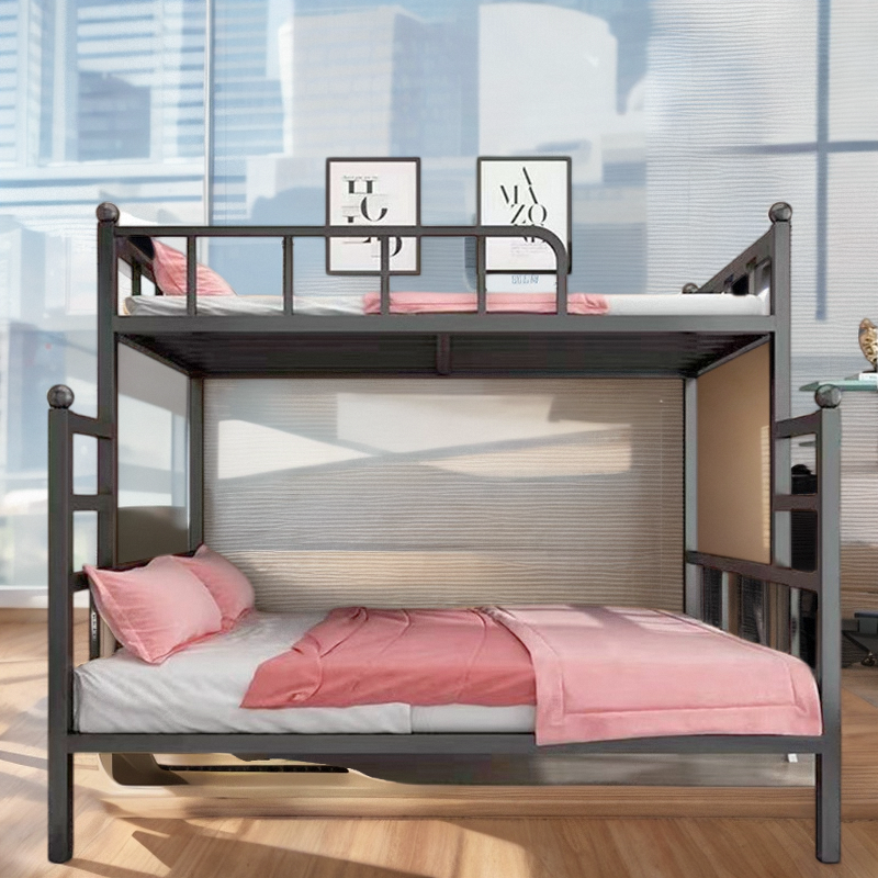 铁艺高架床小户型公寓多功能双层儿童上下高低床省空间子母铁床架