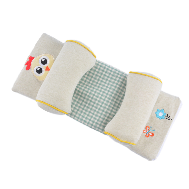 推荐婴儿童彩纯棉定型枕宝宝可调节防偏头0-1-3-6岁枕头决明子矫