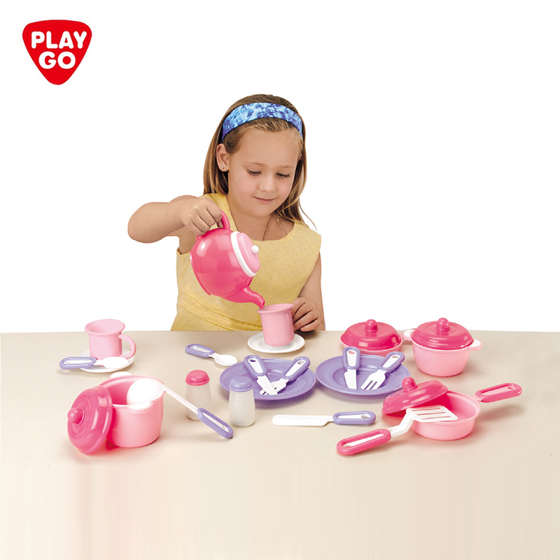 贝乐高 厨房炊具组合  茶壶茶杯茶具 儿童过家家玩具女孩角色扮演
