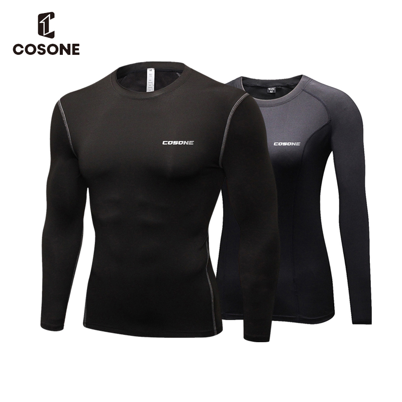COSONE运动套装男女速干滑雪健身服晨跑长袖骑行服户外跑步衣裤