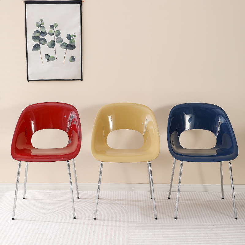 奶油风餐椅设计师样板间中古椅家用现代简约网红咖啡餐厅靠背椅子