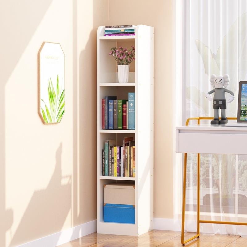 20公分窄柜书柜窄缝小儿童卧室靠墙置物架落地柜子粉色书架多功能